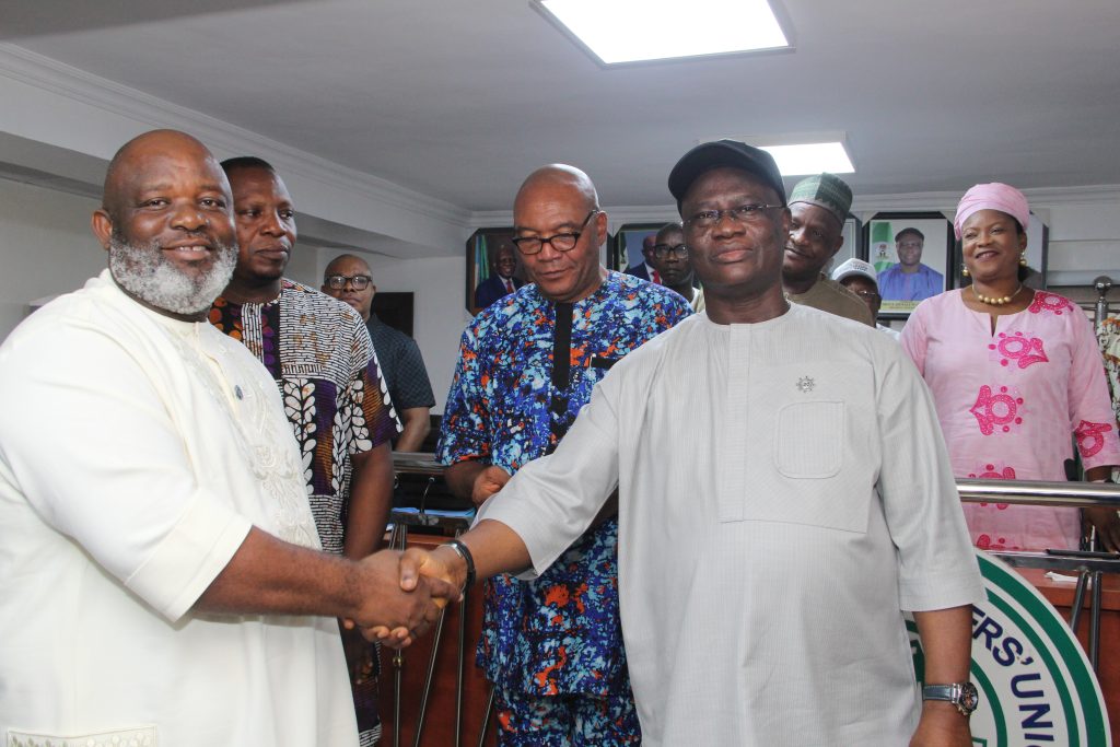 L: Comrade Francis Bunu, President General of Maritime Workers Union of Nigeria; Comrade (Prince) Dr. Adeyanju Adewale, BoT Chairman, MWUN, Vice President, ITF Global