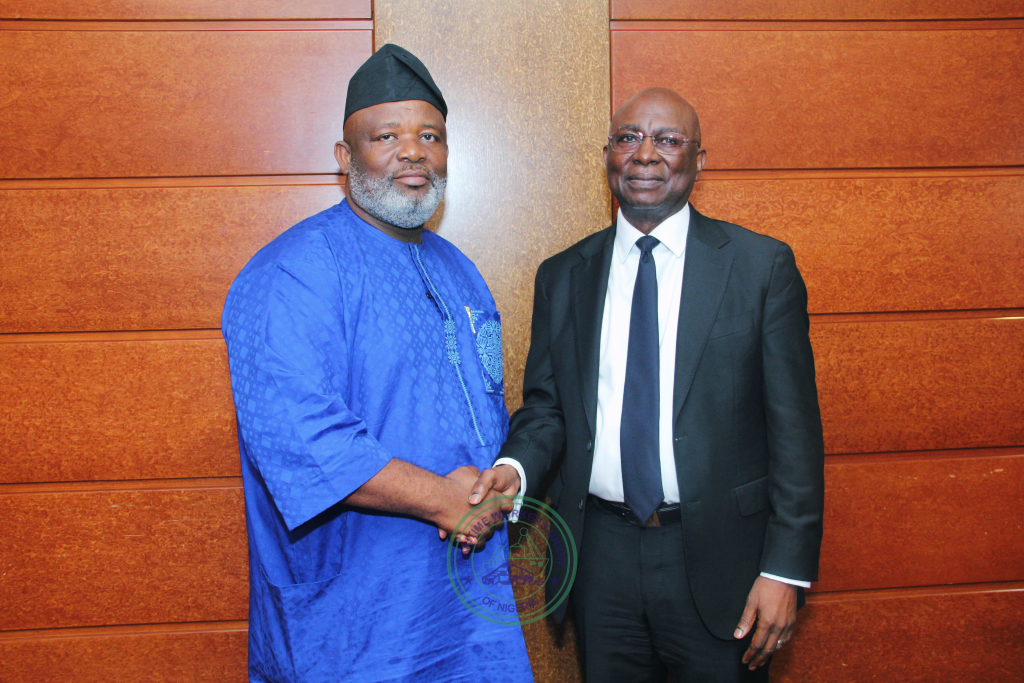 R: Dr. Dayo Mobereola, Director General, Nigerian Maritime and Safety Agency (NIMASA); Comrade Francis Bunu, President General, Maritime Workers' Union of Nigeria (MWUN)