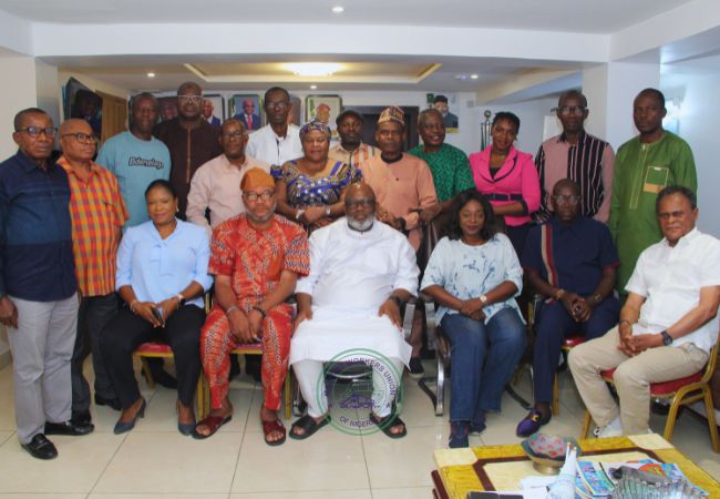 MWUN PG, Comrade Bunu, spotting white native attire on the front row with his national executives and AMJON Delegates during the visit