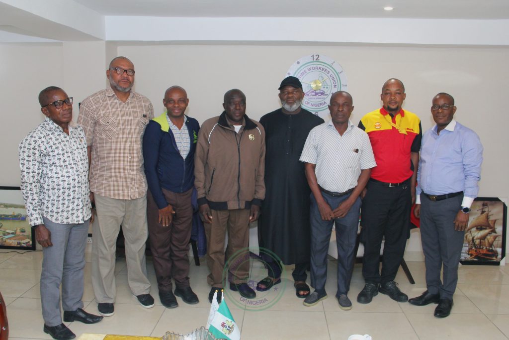 The President General and national officers of MWUN and Executives of Courier Staff Association of Nigeria (CALSSAN)